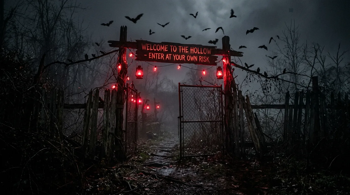 Use pathways to guide people through the display inspiration for an outdoor Halloween yard.